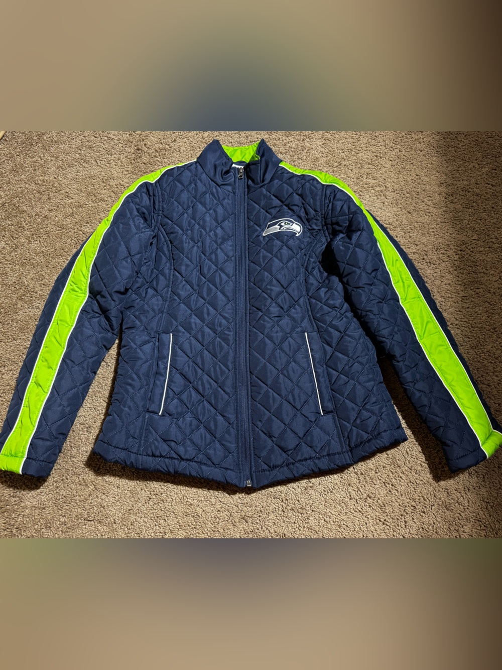 NFL Women's Seahawks Quilted Jacket Large